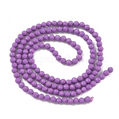 Fili di perle di lepidolite sintetica/mica viola&nbsp;G-G823-16-3mm-01
