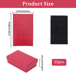 15 шт. Картонные шкатулки для украшений с ромбовидной текстурой&nbsp;CBOX-DJ0001-03C