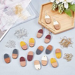 DIY-Sets zur Herstellung baumelnder Ohrringe aus Walnussholz&nbsp;DIY-OC0006-83