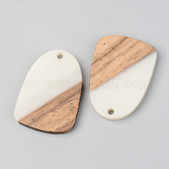 Pendentifs en résine opaque et bois de noyer&nbsp;RESI-S389-042A-C04