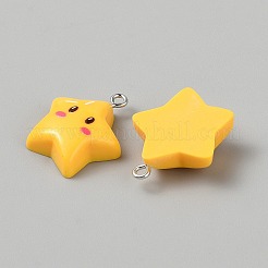 Подвески из непрозрачной смолы&nbsp;RESI-WH0077-59