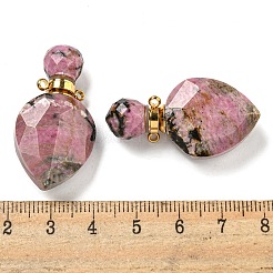 Ограненные подвески из натурального родонита&nbsp;G-A225-02G