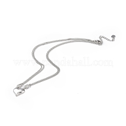 Ожерелье из прозрачного кубического циркония с подвеской в виде замка NJEW-L170-06P