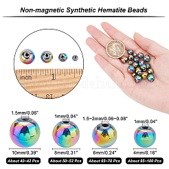 4 нить 4 стильные немагнитные синтетические гематитовые бусины нити&nbsp;G-AR0004-44