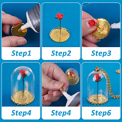 DIY-Set zur Herstellung von Glaskuppel-Fläschchenanhängern&nbsp;DIY-CA0004-18