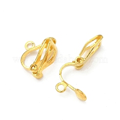 Fornituras de pendientes de clip de latón&nbsp;KK-G557-34G