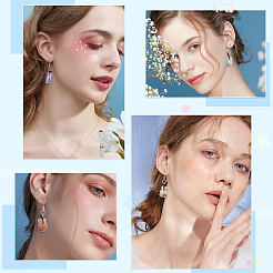 Наборы для самостоятельного изготовления сережек-подвесок с имитацией пузырькового чая/молочного чая «бода» DIY-SC0018-91