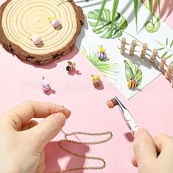 8個8スタイルアロイエナメルペンダント  ゴールドカラー  蜂蜜の瓶とミツバチのチャーム  ミックスカラー  13~14x10~11x9~11mm  穴：1.5mm  1個/スタイル&nbsp;ENAM-CJ0007-36