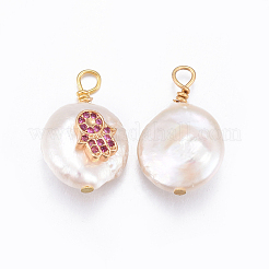 Pendenti con perle d'acqua dolce coltivate naturali&nbsp;PEAR-L027-60A