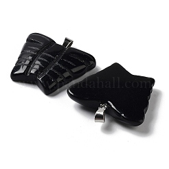 Резные подвески из натурального обсидиана&nbsp;G-B067-01F