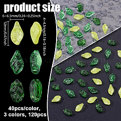 120шт 3 цвета подвески лэмпворк ручной работы&nbsp;LAMP-NB0002-24