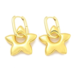 Серьги-кольца из латуни для женщин EJEW-U057-06C-01G