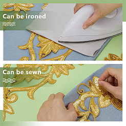 1 шт. цветочные компьютеризированные вышитые нашивки с термоклеем/пришиванием PATC-FG0003-10B