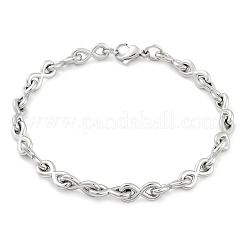 Браслеты из нержавеющей стали 304 с бесконечными звеньями для женщин и мужчин&nbsp;BJEW-F488-53A-P