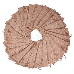 Упаковочные пакеты из мешковины (полиэстера) сумки на шнурке ABAG-BC0001-07B-18x13