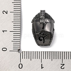 Шлем в форме латуни с бусинами из кубического циркония KK-S406-15A