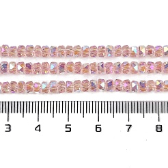 Стеклянные бусины с гальваническим покрытием &nbsp;GLAA-Q105-03B