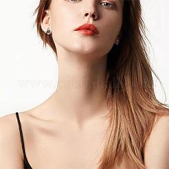 Серьги-кольца из нержавеющей стали 316 с черепом и розой для мужчин и женщин EJEW-SZ0001-94