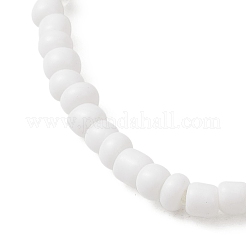 Эластичные браслеты из натуральных драгоценных камней и стеклянного бисера&nbsp;BJEW-JB13306