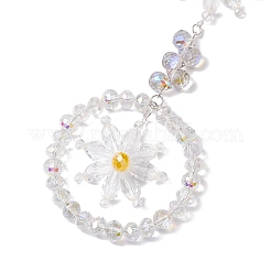 Цветочные стеклянные бусины HJEW-TA00248