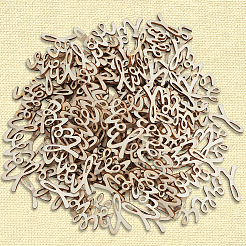 100 шт. необработанных деревянных вырезов WOOD-SP0001-49