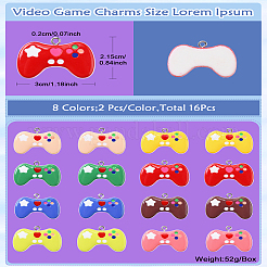 16 шт. 8 цвета непрозрачные подвески из смолы&nbsp;RESI-CJ0003-77