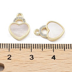 Подвески из латуни с микро-паве ко Дню святого Валентина KK-H462-02G