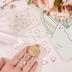 40шт 2 стиля латунные серьги с рычагом&nbsp;KK-BBC0022-60