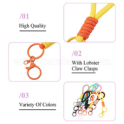 10 Stück 10 Farben Polyester-Lanyard-Hand-Handygurte&nbsp;MOBA-TA0001-03