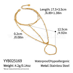 Bracelets bagues multicouches en acier inoxydable 304 pour femmes&nbsp;GL7273