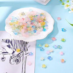 180 шт. 9-цветные градиентные прозрачные акриловые бусины&nbsp;OACR-TA0003-40