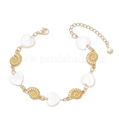 3 шт. 3 стиля бусин из натуральных пресноводных ракушек и соединительные звенья из нержавеющей стали 304 для женщин BJEW-JB12216