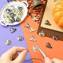 30 stücke 6 arten halloween themen legierung anhänger&nbsp;FIND-CJ0005-47