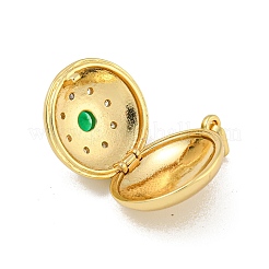 Подвески в виде медальонов из латуни с кубическим цирконием&nbsp;KK-N254-93D-G