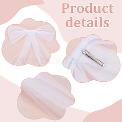 2 шт. 2 стильных банта из марли&nbsp;AJEW-WR0003-04