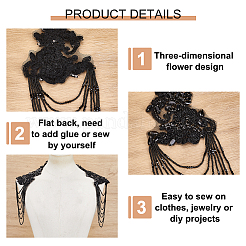 1 пара украшений для шитья из стразов&nbsp;DIY-NB0014-65B