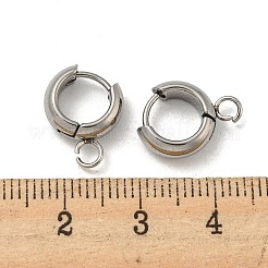 Фурнитура для сережек-колец Huggie Hoop из нержавеющей стали 201&nbsp;STAS-P283-01U-P