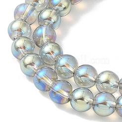 Прозрачные стеклянные бусины гальваническим пряди&nbsp;GLAA-T032-T4mm-C04