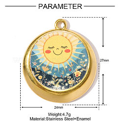 Подвески из нержавеющей стали 304 с печатью&nbsp;STAS-OY002-18G-02