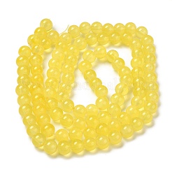 Hilos de cuentas redondas de vidrio imitación jade con pintura para hornear&nbsp;DGLA-Q021-8mm-24