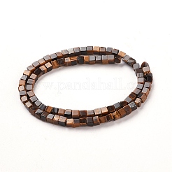 Природных тигровый глаз бисер нитей G-F631-K08