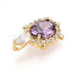 Латунные микро проложить кубического циркония подвески KK-N261-20B-G