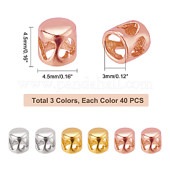 120 шт. двухцветные кованые латунные наконечники для шнура KK-PH0001-83