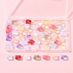 60 шт. прозрачные стеклянные бусины-спрей для краски GLAA-FS0002-10