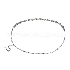Legierung Kristall Strass Pferdeauge Link Taille Bauchketten für Frauen&nbsp;FS-WGBDEF7-01