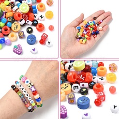 Наборы для изготовления браслетов из акрила и полимерной глины своими руками DIY-YW0010-79