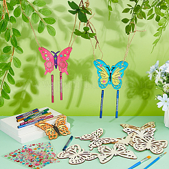 Наборы для изготовления колокольчиков с бабочкой своими руками&nbsp;DIY-FH0010-12