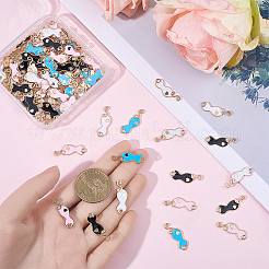 88шт 4 цвета сплава эмалевые подвески&nbsp;ENAM-BM0001-05