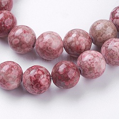 Природные окаменелые коралловые бусы пряди G-F563-01-10mm