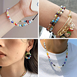 3 brin 3 styles de brins de perles rondes en verre millefiori faites à la main&nbsp;LAMP-TA0002-68